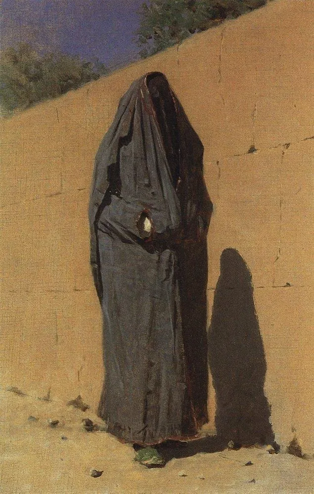 Uzbek woman in Tashkent, by Vasily Vereshchagin, oil, 1873