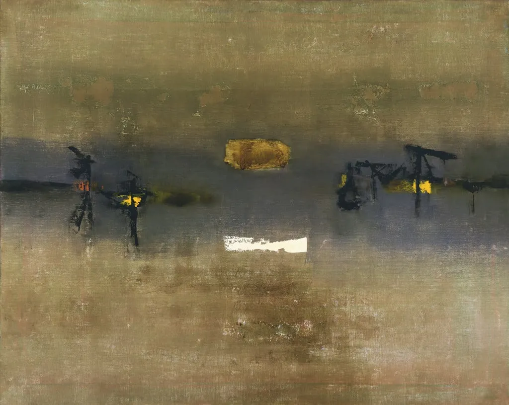 Untitled, by Vasudeo S. Gaitonde, oil, 1962