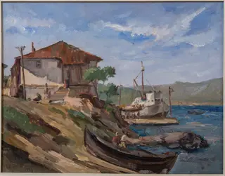 Vedere spre portul Sozopol, 1957