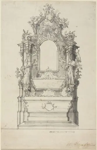 Rococo Altar with a Reliquary Tomb, by Veit Königer