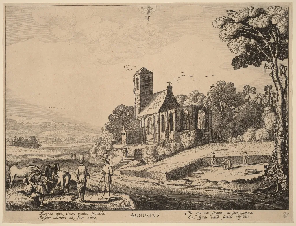 August, by Velde, Jan van de, II, ink, 1617