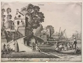 The Twelve Months: April, by Velde, Jan van de, II