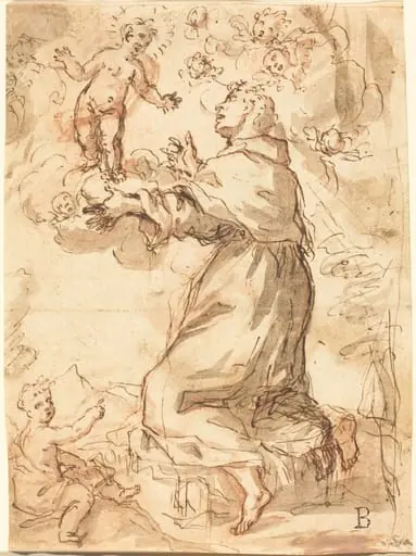 The Christ Child Appearing to Saint Francis, by Venetian 17th Century