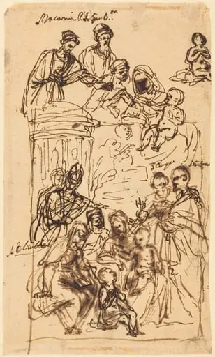 The Madonna and Child with Saints, by Venetian 17th Century