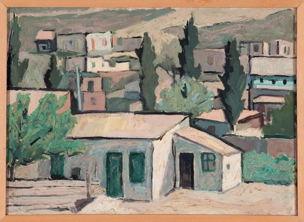 Landscape: Galatsi, by Venetoulias Loukas, unspecified, 1957