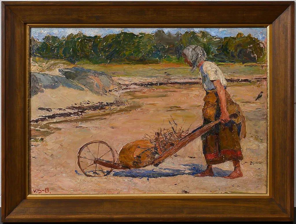 Kärryä työntävä nainen, by Venny Soldan-Brofeldt, 1913