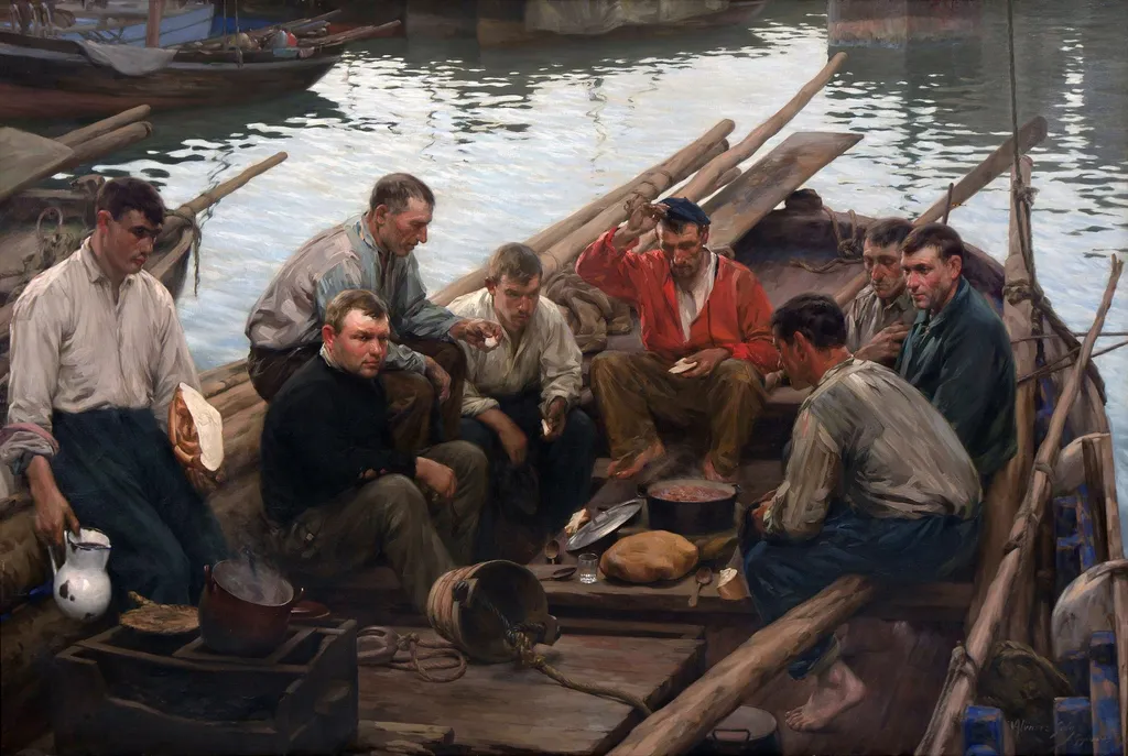 El pan nuestro de cada día, by Ventura Álvarez Sala, oil, 1915