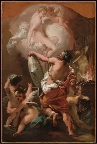 Venus Ordering Armor for Aeneas at Vulcan's Forge, by Gaetano Gandolfi