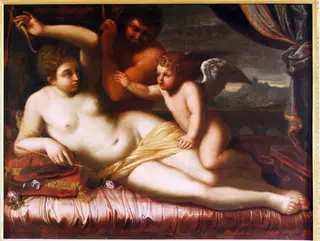 Venus și Amor, pândiți de Pan (în Registrul inventar: Venus și Amor)