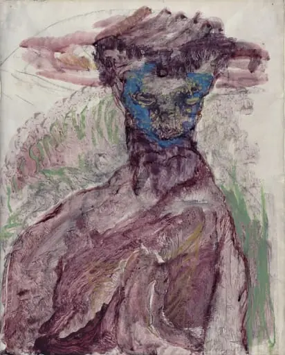 Woman wearing a large hat, by Vera Irene Martin Cuningham