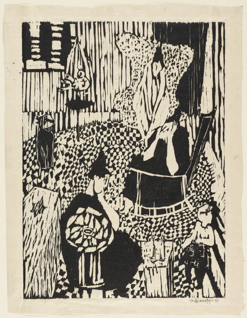 Untitled, by Vera Klement, ink, 1953