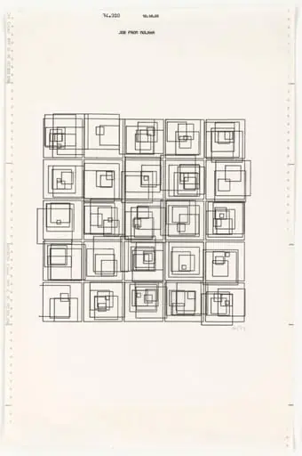 Structures of Squares, by Vera Molnar