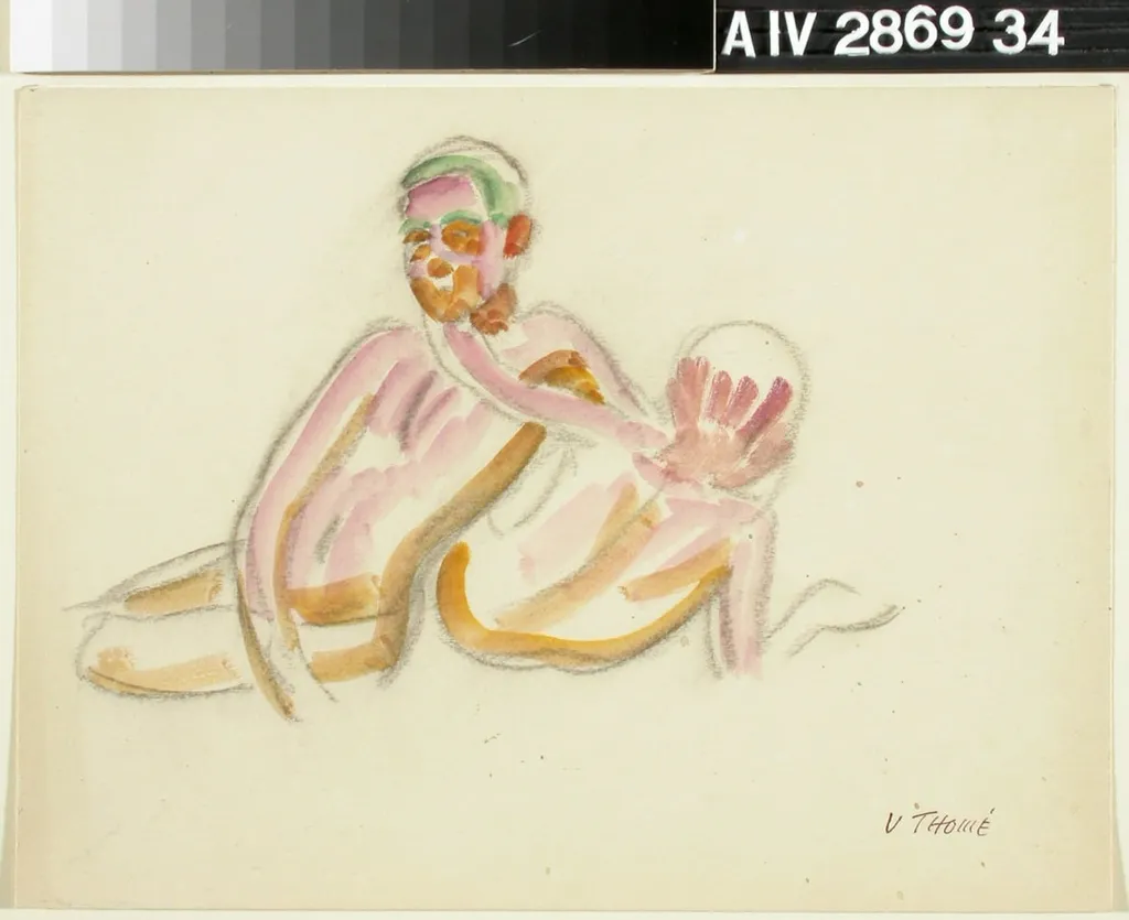 Kaksi alastonta poikaa, by Verner Thomé, unspecified