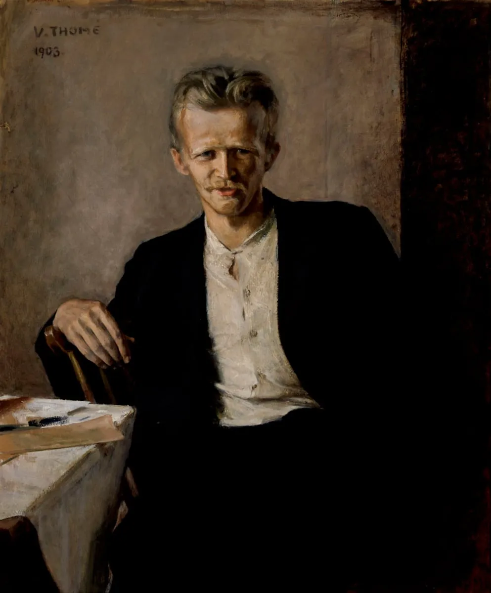 Kirjailija Emil Eleniuksen muotokuva, by Verner Thomé, unspecified