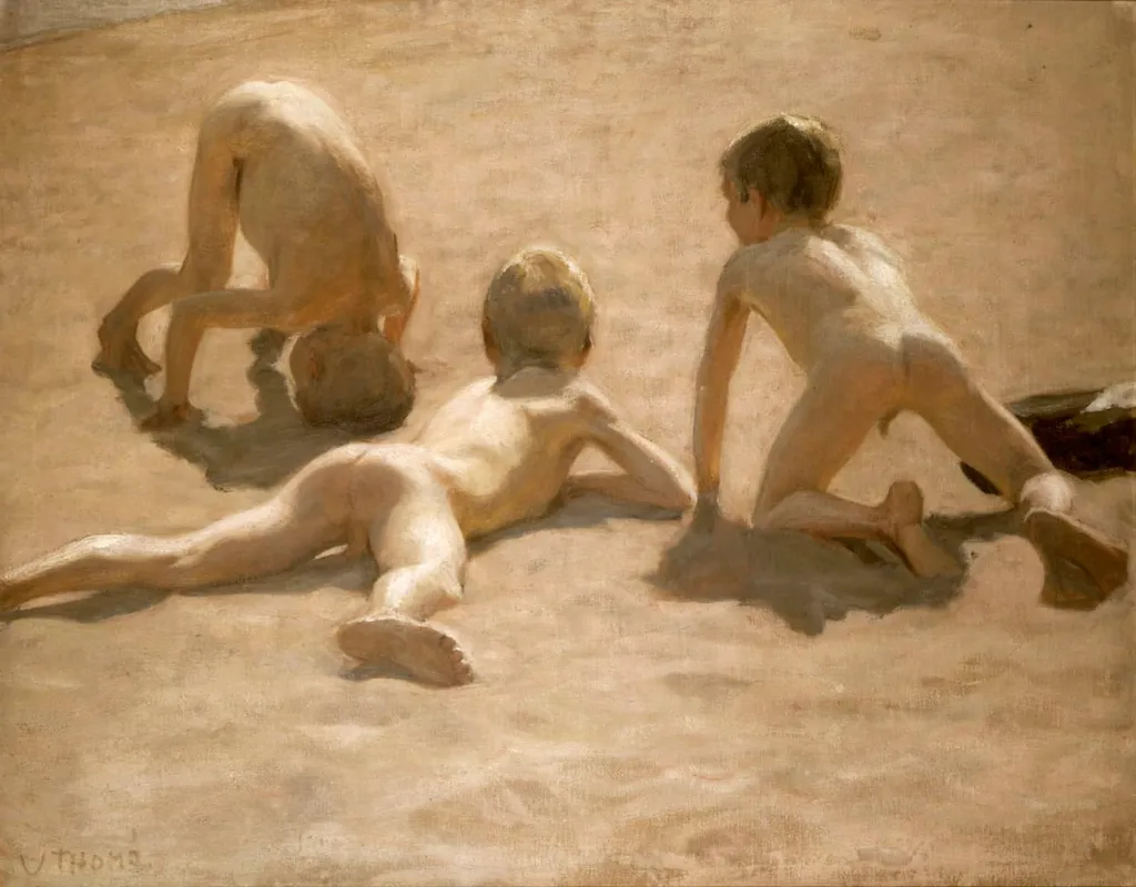 Leikkiviä poikia, by Verner Thomé, unspecified