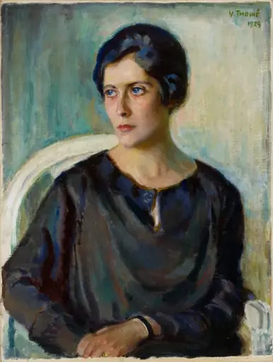 Rouva Senta Slöörin muotokuva, by Verner Thomé