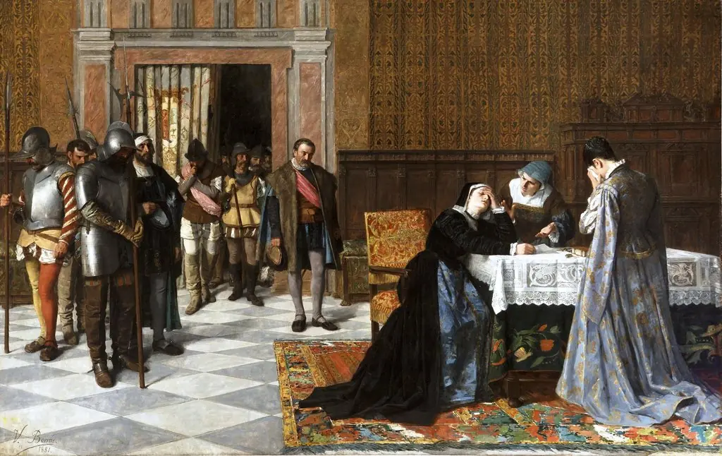 Doña María Pacheco de Padilla después de Villalar, by Vicente Borrás y Mompó