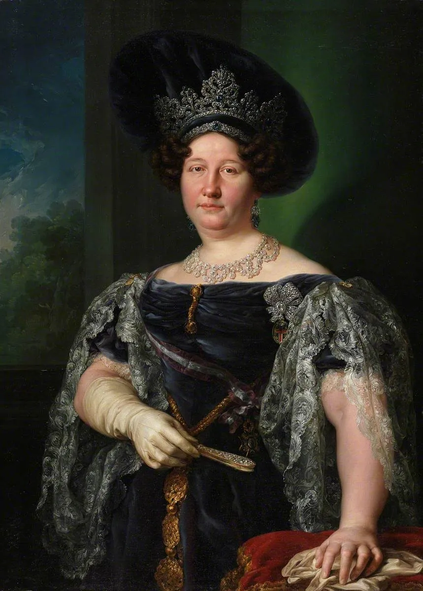 Maria Isabel du Boubón, Queen of the Two Sicilies, by Vicente López Portaña, oil, 1829