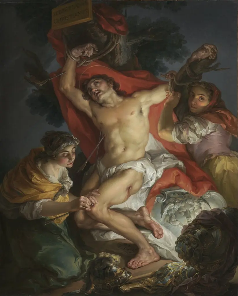 Saint Sebastian Tended by Saint Irene, by Vicente López Portaña