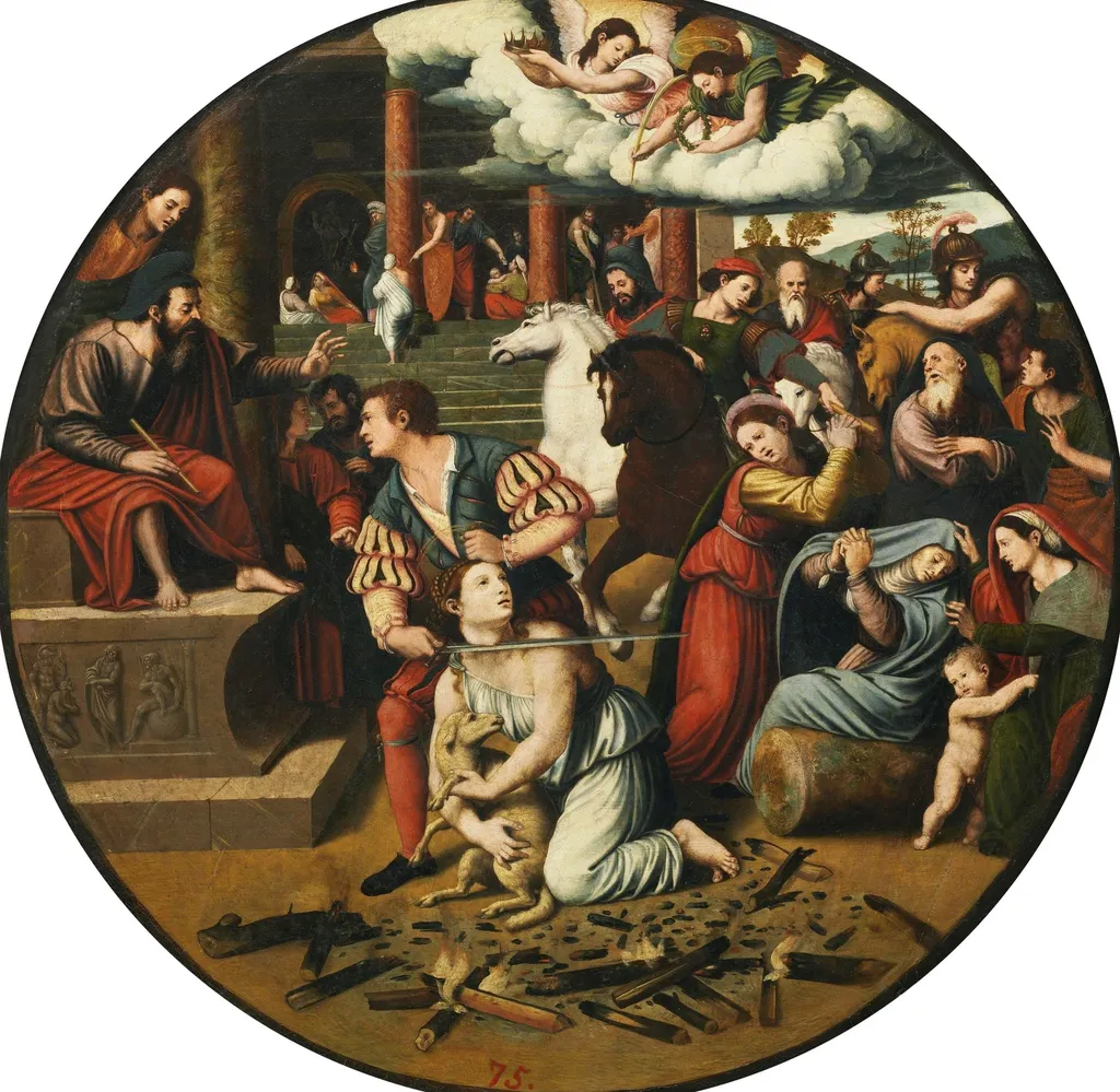 The Martyrdom of Saint Agnes, by Vicente Masip, oil, 1540