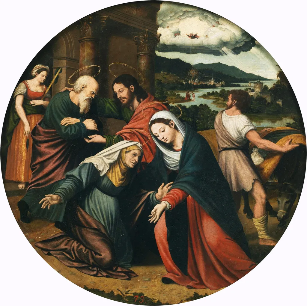 The Visitation, by Vicente Masip, oil, 1540
