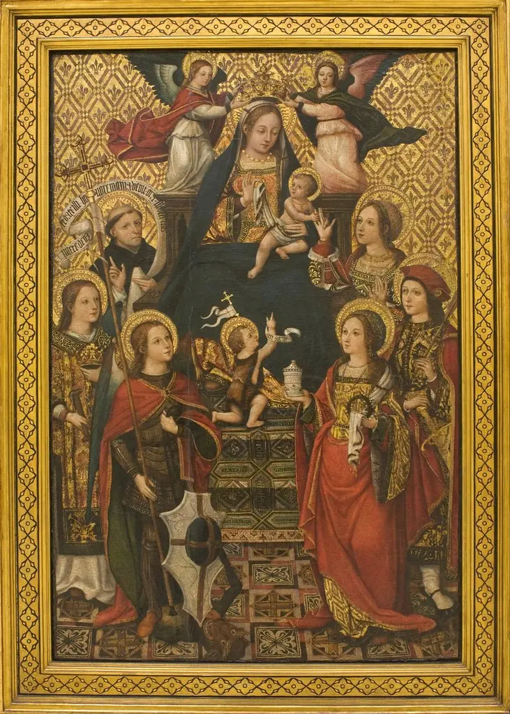 Virgin and Child, Saints and Angels, by Vicente Masip