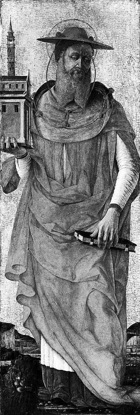 St. Jerome, by Vicino da Ferrara, paint, 1490