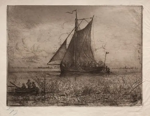 Dutch Riverscape, by Vicomte Lepic Ludovic Napoléon