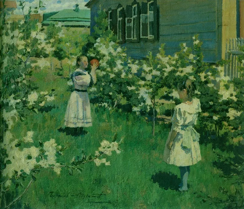 May Flowers, by Victor Borisov-Musatov, unspecified, 1898