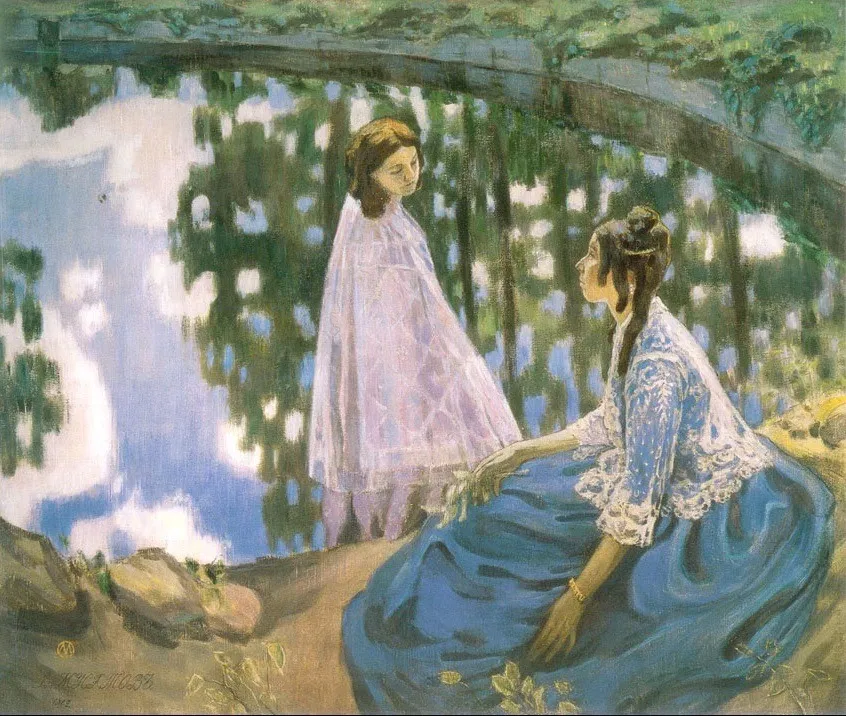The Pond, by Victor Borisov-Musatov, unspecified, 1902