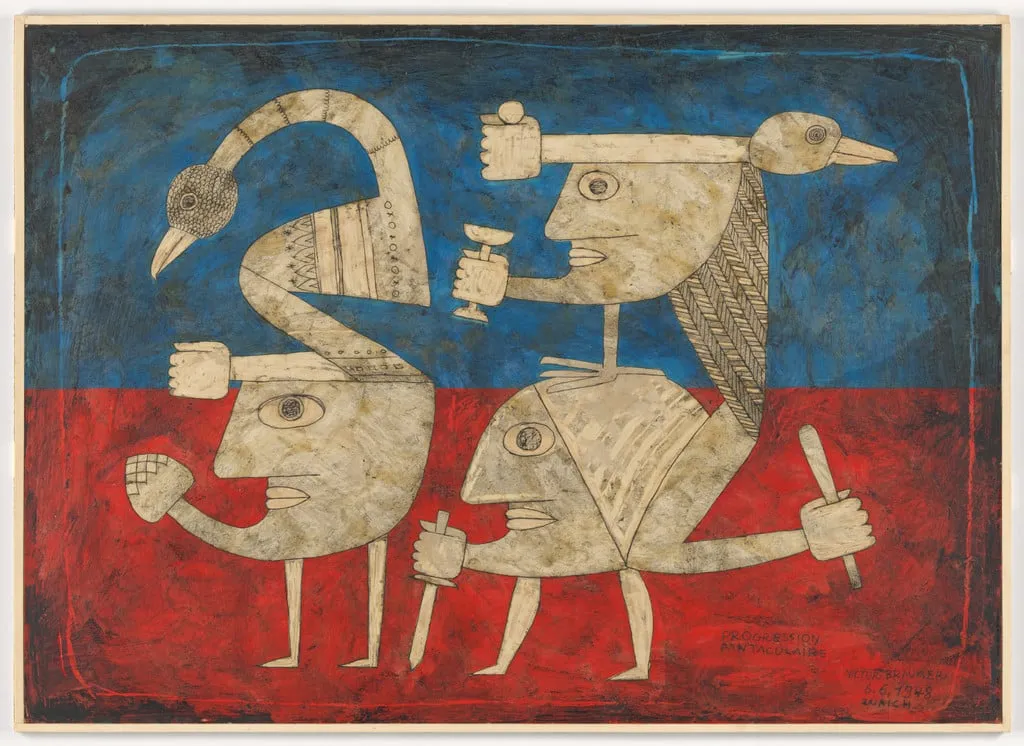 Untitled, by Victor Brauner, encaustic, 1948