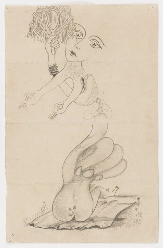 Untitled, by Victor Brauner, André Breton, Jacques Hérold, Yves Tanguy Cadavre Exquis, graphite, 1934