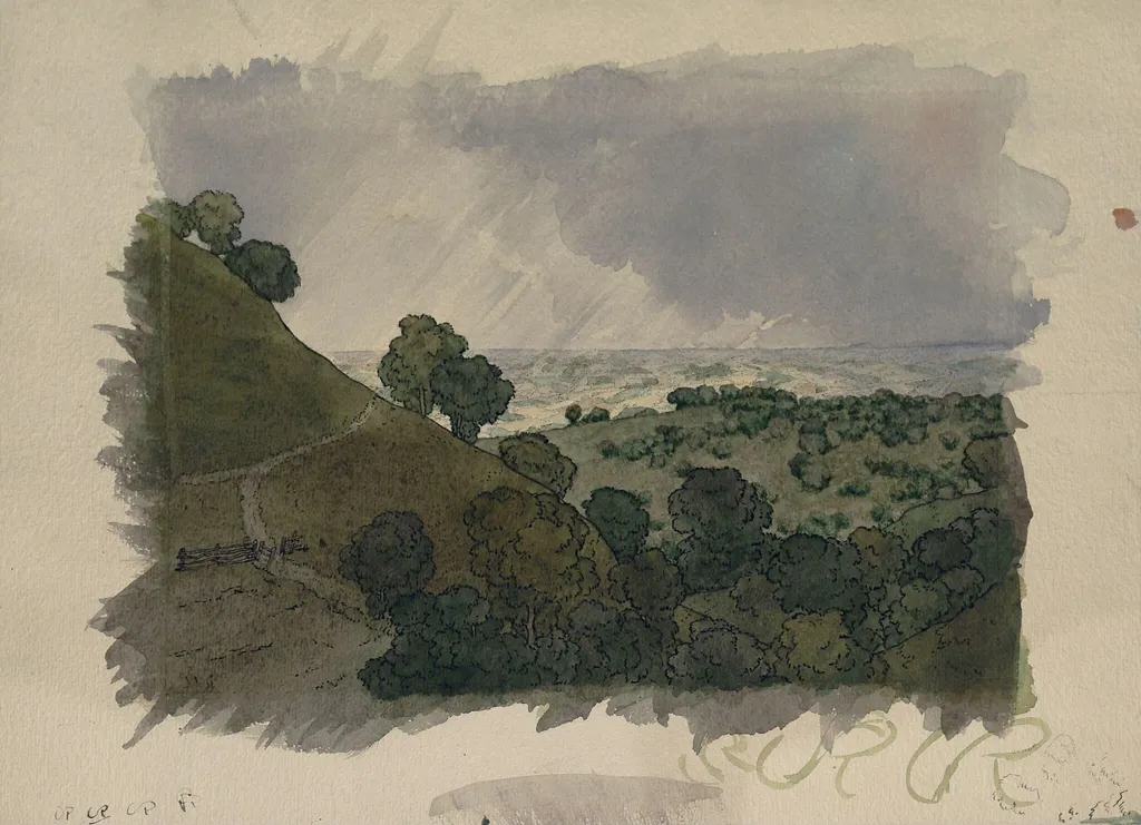 The Weald of Sussex, by Victor Charles Riches, watercolor, 1931