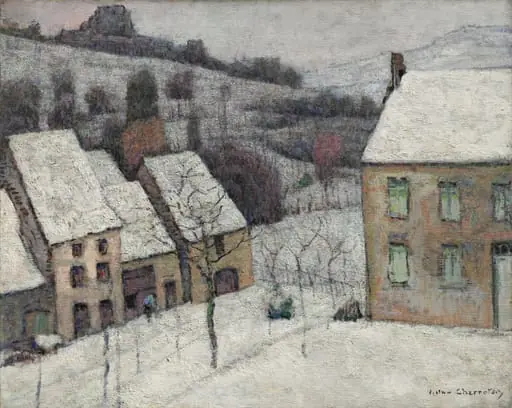 Murol in the Snow, by Victor Charreton