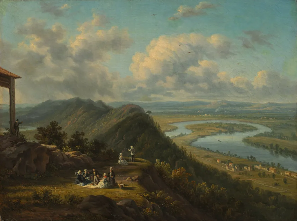 The Oxbow Seen from Mount Holyoke, by Victor de Grailly, unspecified, 1840