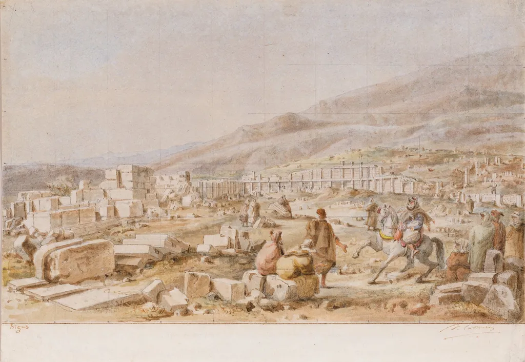 Ruine la Sigus, by Victor Delamarre, 1850