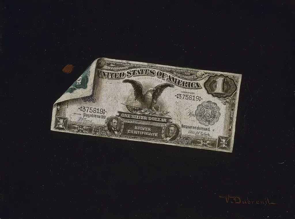 One Dollar Silver Certificate, by Victor Dubreuil