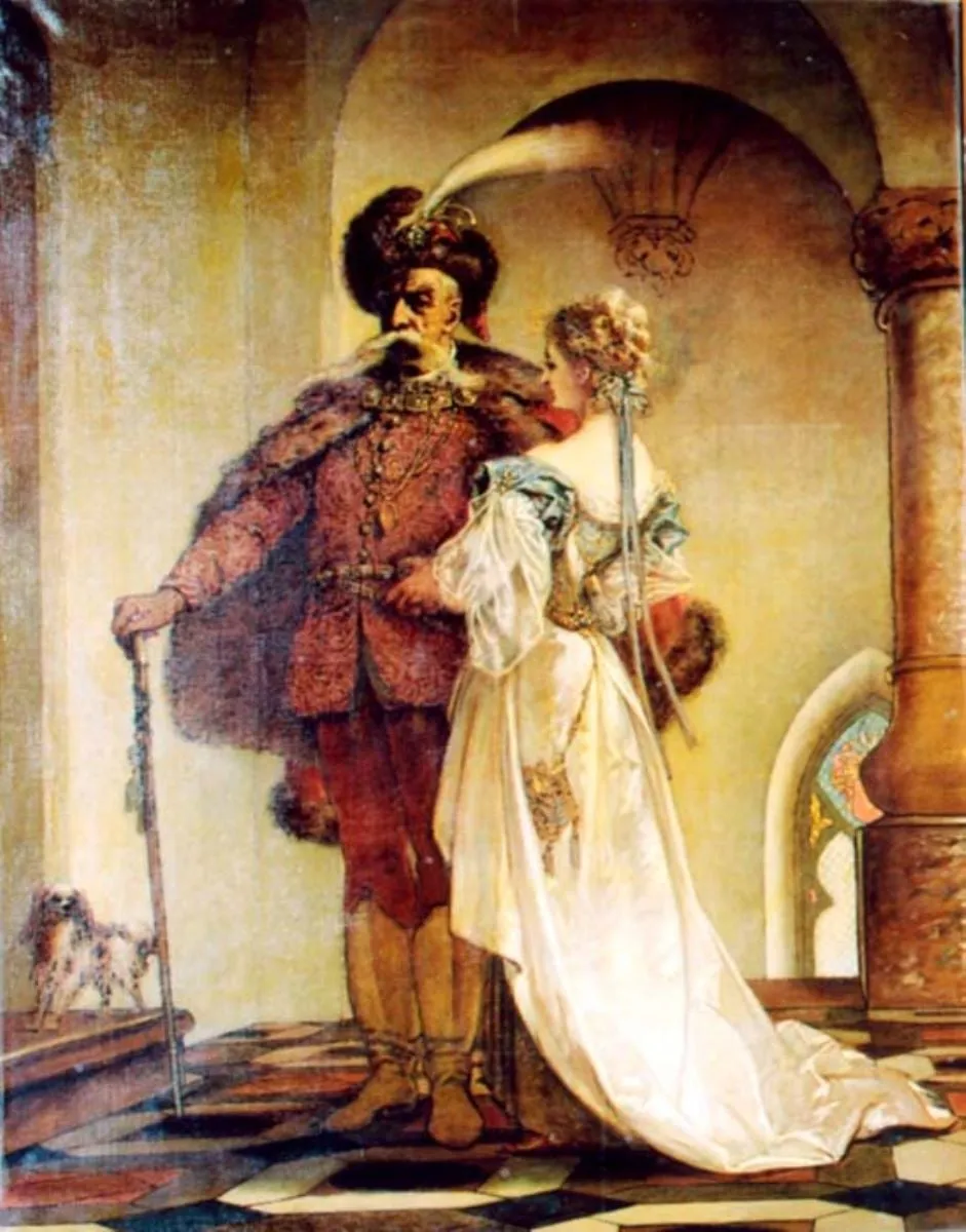 Bottyan cel orb cu fiica sa, by Victor Madarasz, unspecified, 1850
