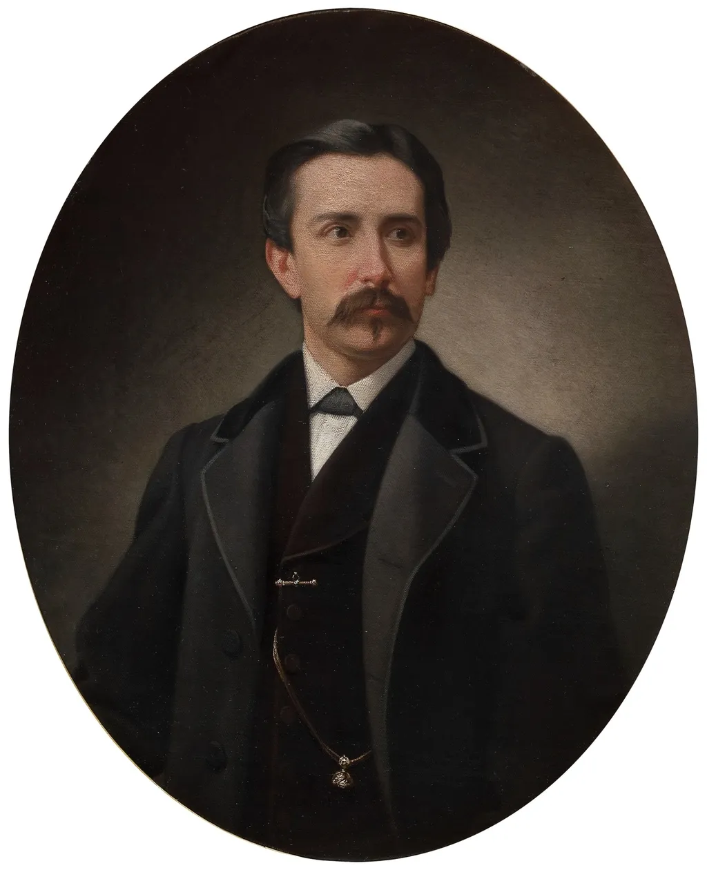 Self-portrait, by Víctor Manzano y Mejorada, oil, 1860