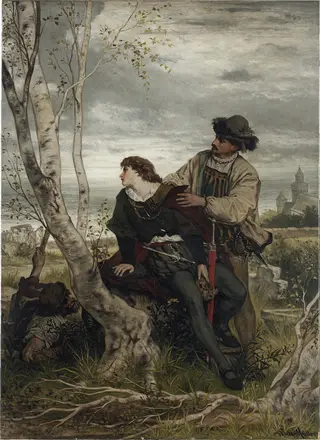Hamlet and Horatio in the Churchyard, by Victor Müller