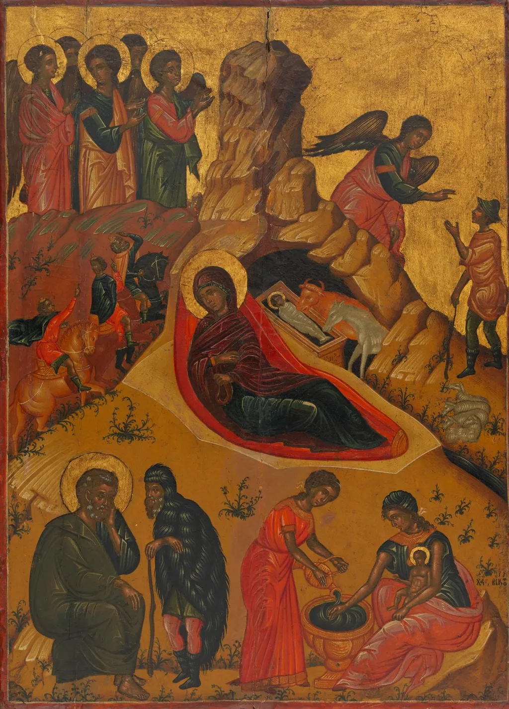 Nativity, by Victor of Crete, tempera, 1668