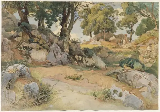 Rocks and Oaks in the Serpentara, by Victor Paul Mohn