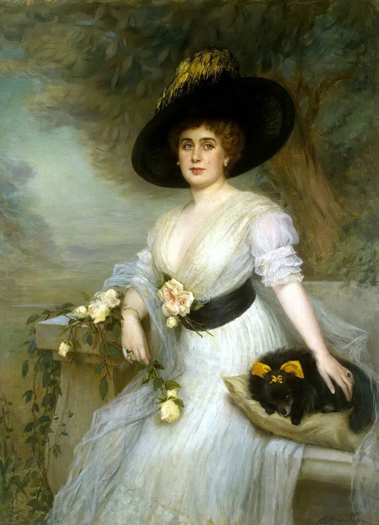 Portrait of Baroness D. E. Grevenits, by Victor Schtember