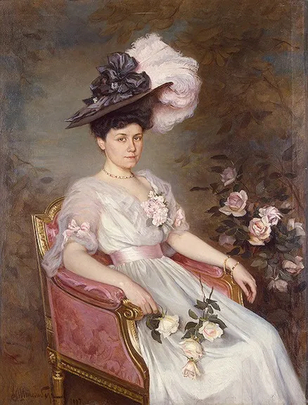 Portrait of Sophia M. Rayevskaya, by Victor Schtember, oil, 1907