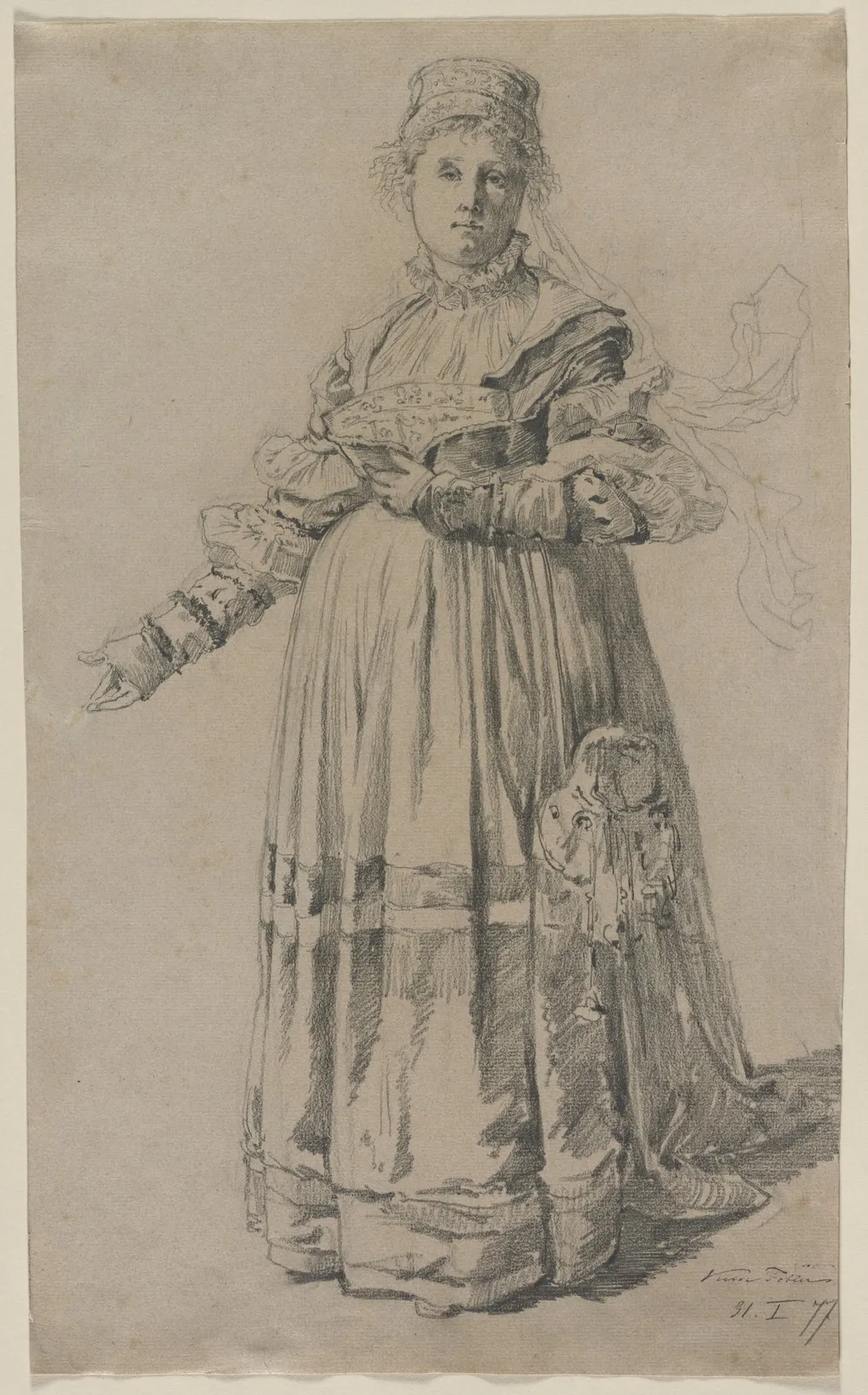 Standing Woman, by Victor Tobler, 1877