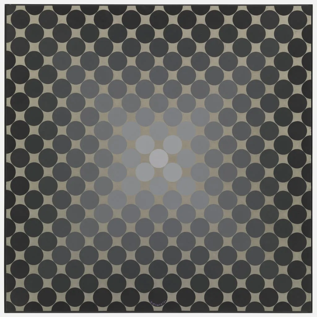 Untitled, by Victor Vasarely, paint, 1965