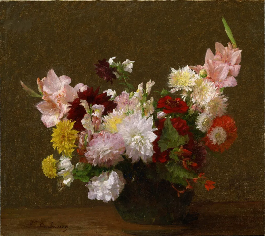 Flowers, by Victoria Dubourg, oil, 1890