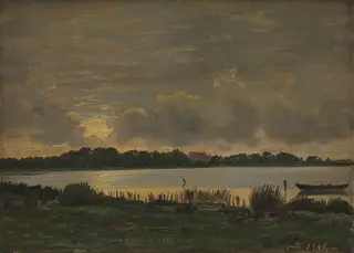 View Across Præstø Fiord towards the manor of Nysø, by P. C. Skovgaard
