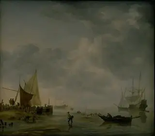 View of a Dutch Roadstead, by Hendrick Dubbels