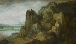 View of Rocks, River Landscape